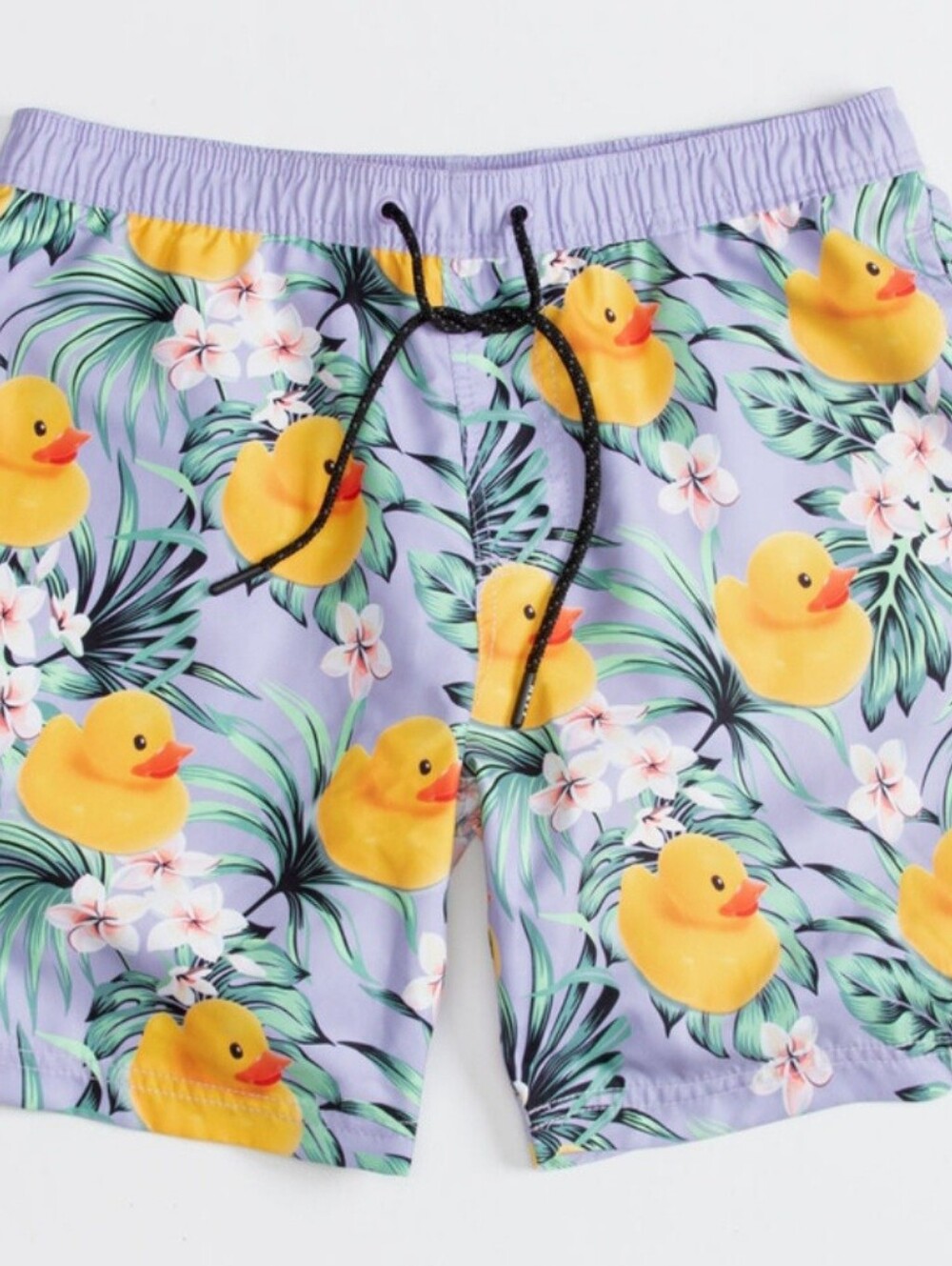 Neff Swim Shorts with Yellow Duck Print